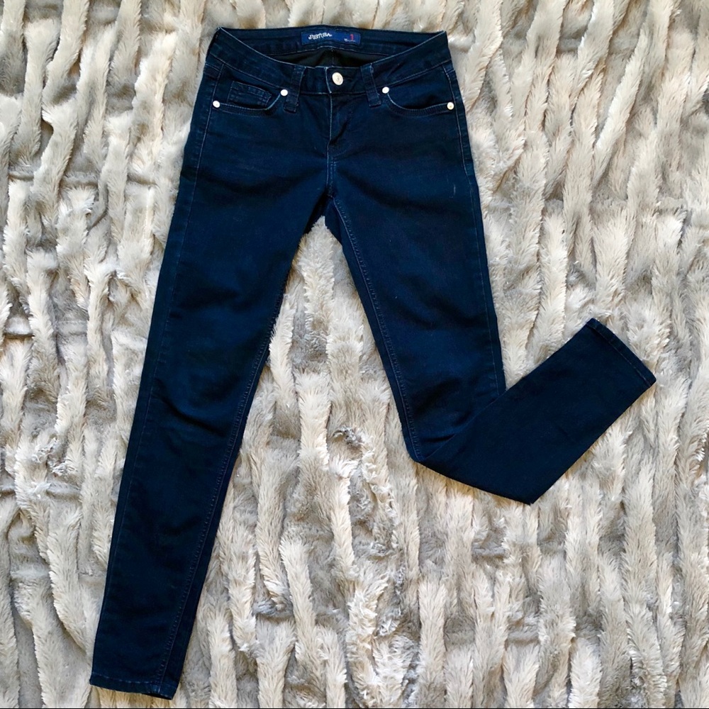 Just USA Dark Navy Wash Skinny Jeans - Size: 1